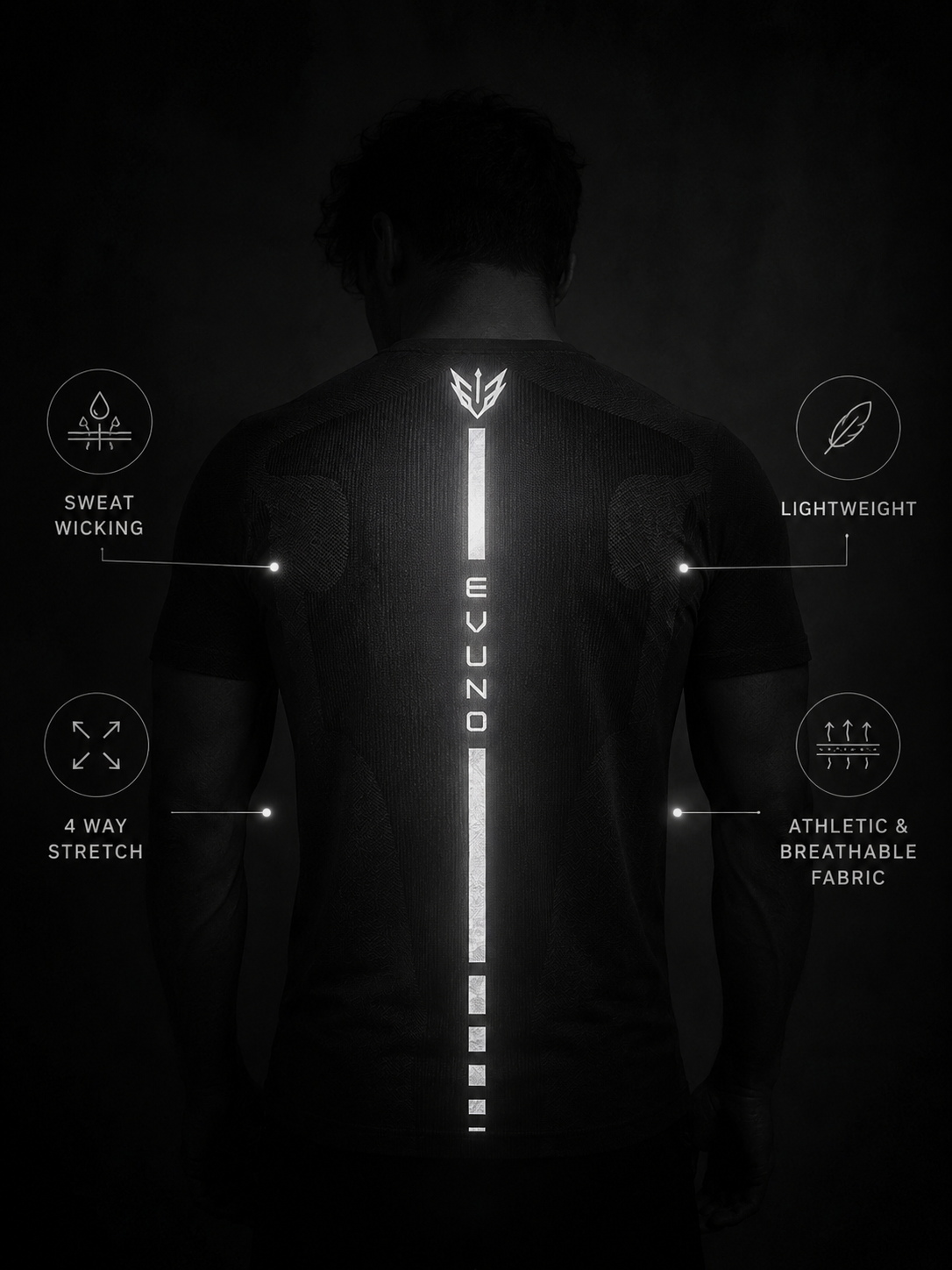 Reflective EVUNO back graphic